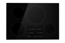 Empava 30 Inch Electric Induction Cooktop with 4 Booster Burners Smooth Surface Black Tempered Glass