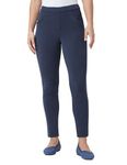 HUE Women's Soft Twill Jean Style Leggings, Navy, S