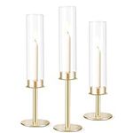 Hurricane Candle Holder Gold Candle