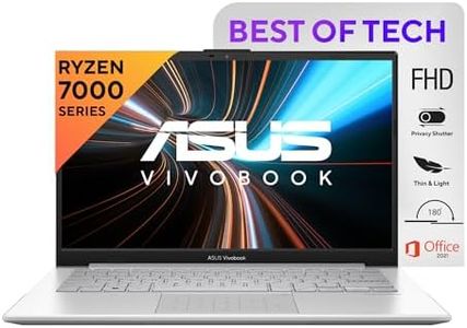 ASUS Vivobook Go 14, AMD Ryzen 3 7320U, Thin and Light Laptop, 14" (35.56 cm) FHD, (8 GB RAM/512GB SSD/Windows 11/Office 2021/42WHr /Silver/1.38 kg), E1404FA-NK321WS