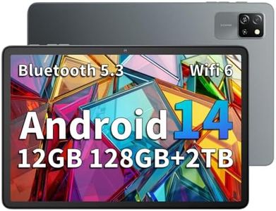 Blackview Android 14 Tablet Tab 60 WiFi, 10 inch HD Display with 12(4+8) GB+128GB(Expand to 2TB) Tablets, Octa core, 5MP+8MP, 5100mAh, WiFi 6,BT5.3, Support Widevine L1, PC Mode, Gray