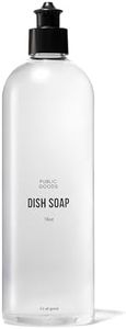 Public Goods Natural Dish Soap | Kitchen Soap | Plant-Based & Vegan Friendly | Clear Dish Detergent Liquid | Concentrated Formula | Made in USA | Mandarin Basil | 16 Fl Oz