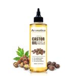 AROMATICO 100% Pure Cold-Pressed Castor Oil - 200ml. Promotes hair growth & hair health. Moisturizes Skin, Helps Reduce Wrinkles. Virgin Grade. For All Hair & Skin Types.