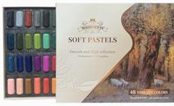 MAIMOUFIN Soft Pastels for Artists Highly Pigmented Sticks 48 Vibrant Colors Professional Grade Art Supplies Smooth Blendable Pastels Set for Drawing,Painting Artists,Beginner