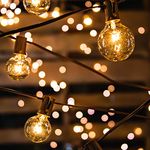 Avoalre Outdoor Garden String Lights 39ft/12m 30+3 Incandescent Bulbs Globe Festoon Lights Outdoor Connectable IP65 Waterproof Plug in Decoration Patio Backyard Garden Bedroom Parties-Warm White