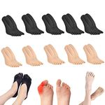 Sofeet Bunion Socks, Projoint Antibunions Health Sock, Sock Align Toe Socks for Bunion, Orthoes Bunion Relief Socks, Bunion Compression Socks, Bunion Socks for Women (10pairs Beige+Black)