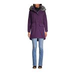 Lands' End Women's Expedition Waterproof Down Winter Parka with Faux Fur Hood, Blackberry, S