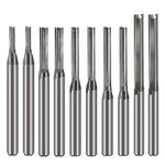 HOZLY 1/8 Inch Straight Router Bits Milling Cutter 2 Flutes Double Edged CNC Cutting Tungsten Steel