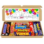 Mega Variety Chocolate Hamper | Letter box Chocolate Gift Selection Box | 10 Fullsize Chocolate Bars | Ideal Gifts For Women, Men, Kids (Happy Birthday, Full Size)