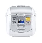 Panasonic SRZC075W 4 Cup (Uncooked) Microcomputer Controlled Rice Cooker, White/Silver