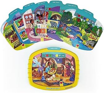 Bible Early Learning Electronic Activity Pad - Read, Play, Press & Learn Electronic Activity Pad Reader With Removable Cards for Toddlers, ... 4-8; Kid's First Touch & Answer Activity Desk