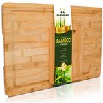 PandaGrip extra Large organic bamboo cutting board wood kitchen chopping board PG-005 (45 x 30 x 2cm