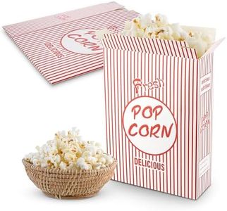 MT Products Popcorn Boxes for Party or Movie Night - 1.25 oz. (Pack of 50) - #3 Popcorn Buckets With Close Top