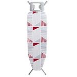 Kleeneze KL063052UKMEMEU Memphis Raspberry Print Large Ironing Board, 120 x 38 cm, Anti-Slip, Lightweight & Portable with Compact Storage, For Left & Right Handed Users, Varied Adjustable Height