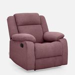 duroflex Avalon Fabric Single Seater Recliner in Dusky Pink Color