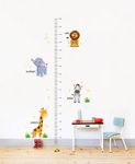 Decal O Decal Vinyl Growth Chart with Wild Animals Self Adhesive Wall Sticker (Pack of 3)