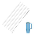 HASTHIP® 4 Pack Reusable Food PE Straw Set, Replacement Straws for 40 oz & Simple Modern Tumbler with Handle with Cleaning Brush for Cup Accessories