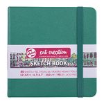 Talens Art Creation Sketchbook 80 Sheets, 12 cm x 12 cm, Forest Green