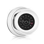 kwmobile Dummy Camera with Light - Fake CCTV Security Surveillance Dome with Flashing LED Lights - Theft Deterrent for Indoor or Outdoor Use - White