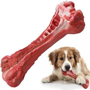 Jewyow Dog Chew Toys for Aggressive Chewers, Beef Flavor Durable Tough Dog Chew Bones for Large/Medium/Small Dogs, Big Indestructible Dog Toy, Dog Bones Made with Rubber