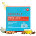 Prezerve Vegan & Sulphate Free Shampoo Bar for Dry & Frizzy Hair | 85g | Improves Growth | Restores Shine | Safe for color treated hair | Unisex | Paraben, Chemical & Soap Free