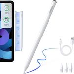 UGREEN Stylus Pen for iPad, Pencil 2nd Generation Magnetic Wireless Charging With 12H Long-Lasting, Tilt Sensitivity Palm Rejection Pen Compatible with iPad Pro 12.9''/11'', iPad Air 4/5, iPad Mini 6