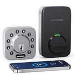 ULTRALOQ U-Bolt Smart Lock (Satin Nickel), 5-in-1 Keyless Entry Door Lock with Bluetooth and Keypad, Smart Door Lock Front Door, Digital Deadbolt Lock