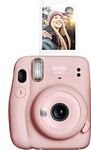 Fujifilm Instax Mini 11 Instant Camera - Blush Pink, 4.8" x 4.2" x 2.6"