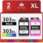 Toner Kingdom Compatible for 303 XL Remanufactured Ink Cartridge for HP 303XL Ink Cartridges for HP Envy Photo 6234 6230 7134 6220 7830 7855 7800 6232 6255 7130 6222 6258 7120 7164 TANGO X (2-Pack)