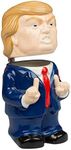 Donald Trump 2024 Election Ceramic 3-D Figural 22oz Stein with Pewter Toupee Lid- X-Large Trump -Make Coffee Cups Great Again- Not Endorsed By Kamala Harris -Great Collectible Political Fans Xmas Gift