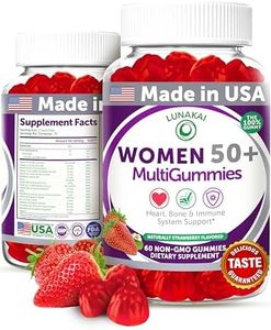 Lunakai 50 Plus Women's Multivitamin Gummies - Delicious Proprietary Formula Enhanced with Essential Vitamins & Minerals for Health & Vitality 60 ct