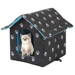 MUYYIKA Cat House for Outdoor Winterproof Waterproof Weatherproof Cat Cave Pet House Soft Warm Pet House Outdoor Dog Cave with Removable Cushion