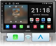 ATOTOZONE A5L Android Double Din Car Stereo, Wireless CarPlay&Android Auto, 7 Inch AI-powered Head Unit with GPS Navi, Wi-Fi/BT/USB, 24B EQ&DSP, FM/AM, 2G+32G, A5LG2B7T