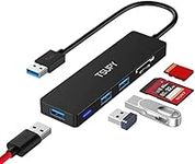 TSUPY USB Hub 3.0 5 Port with 3 USB 3.0 5Gbps + SD Micro SD Card Reader USB Splitter USB Extension USB Extender USB Adapter USB 3.0 Hub for MacBook Computer PC and USB Stick SD Card, More