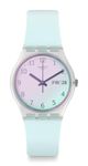 Swatch Transformation Quartz Silicone Strap, White, 16 Casual Watch