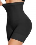 Wearslim Women’s Waist Trainer Shapewear – Tummy Control Hi-Waist Body Shaper Shorts, Butt Lifter & Thigh Slimmer (Black, Medium/Large)