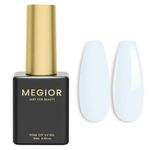 MEGIOR Baby Blue Gel Nail Polish 15ml Light Blue Gel Polish 1PCS Soak Off UV LED Nail Gel Polish for Nail Art Manicure Salon DIY Home for Women Girls Nails
