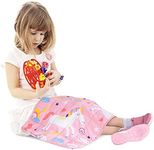 Sivio Weighted Lap Pad for Kid 2lbs 100% Cotton Weighted Blanket for Children Sensory Weighted Lap Blanket for Kids Indoor Outdoor, 19 x 21 Inch, Pink Unicorn