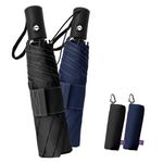 LILAC Compact Travel Windproof Umbrella, 43" Auto open/close Folding Quick Dry Umbrellas for Rain, Lightweight Portable Small for Backpack Car, less force to Fold for Women Men Kids, TSA Approved