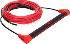 PROLINE by Connelly 75' LGS Wakeboard Rope and Handle Package, Dyneema Line, Suede Stitched Handle, Red