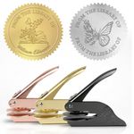 Personalised Custom Book Embosser Stamp with Name | Ex Libris Stamp Gift for Book Lovers, Readers, Libraries & Collectors | Custom Embossed Seal for Wedding Invitations & Notary Labels
