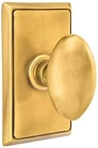 Emtek Passage Set, Rectangular Rosette, Egg Knob (French Antique)