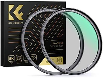 K&F Concept Magnetic 82mm Polarizing filter+ Magnetic Basic Ring Kit Waterproof Scratch Resistant Circular Polarizer Filter with 28 Multi-Coatings for Camera Lens (Nano-X Series)