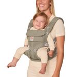 Ergobaby Omni Classic Baby Carrier for Newborn to Toddlers 0-48 Months (7-45 lbs) - 4-Position Breathable Mesh Baby Carrier with Ergonomic Support - Soft Olive