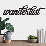 Art Street MDF Wall Plaque Travel Wall Sign Wanderlust MDF Cutout for Home Décor, Black, 4.7 x 12.4 Inchs (ASMDF17257)