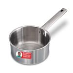 Wonderchef Stella Triply Stainless Steel Milk Pan | 16 cm, 1.7 litres | Compatible with Gas Stove, Induction, Ceramic Cooktop | Non-Toxic | Uniform Heating | Heavy-Duty Handle | 10-Year Warranty