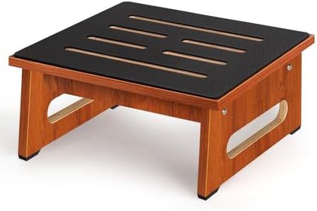 RayLove One Step Stool for Adults & Seniors with Non-Slip Rubber Stepping Surface, Indoor/Outdoor Platform Step,450 Ib Portable Single Wooden Riser Bathroom, Kitchen,Bedside