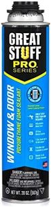 GREAT STUFF PRO Window & Door Gap Filler | Gun-Applied Insulating Foam Sealant, 20 oz. Can – Yellow