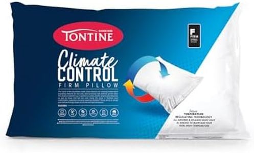 Tontine Climate Control Pillow – Firm Support with High Height – Breathable Cotton Cover and Ultrafibre Fill – Phase Change Material Absorbs & Releases Heat – Machine Washable – Australian Made