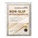 Foboull Mattress Slide Stopper and Gripper,Slip Mattress Grip Pads,Non Slip Rug Pads Keep Mattress from Sliding - for Box Spring, Platform & Bed Frames (Couch)